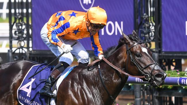 Imperatriz brought up fher ninth Group 1 triumph after taking out the Lightning Stakes. Picture: Pat Scala/Racing Photos via Getty Images