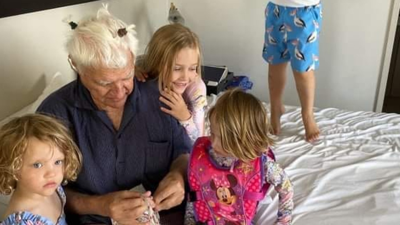 Bob Katter, 74, and his grandchildren. Picture: Supplied.