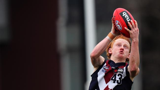 Jake Bowey marking for the Sandringham Dragons.