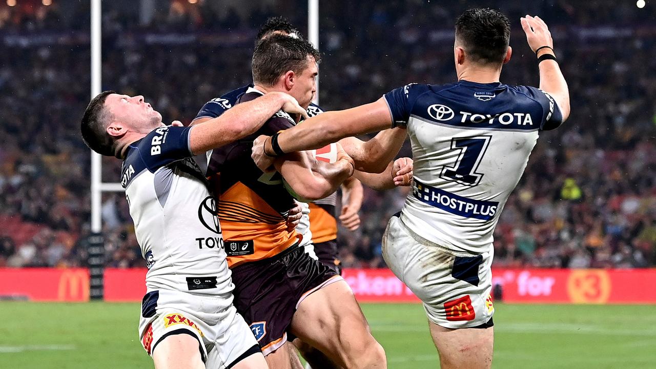 Corey Oates is set to be dropped for Brisbane’s opening finals match. Picture: Bradley Kanaris/Getty