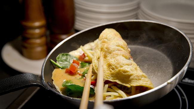 An omlette from Food Fantasy, The Star Gold Coast's buffet