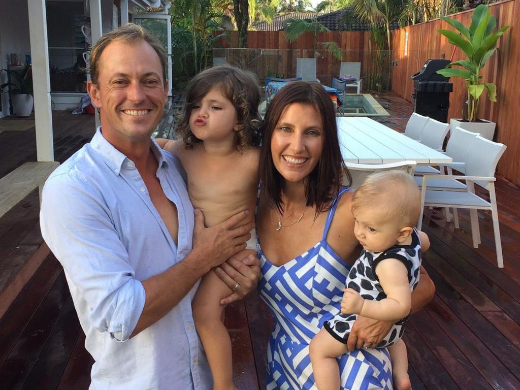 Blair McDonough, wife Kristi Townley and children. Picture: Instagram