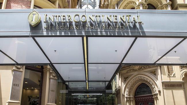 The Intercontinental Hotel in Melbourne. Picture: Sarah Matray