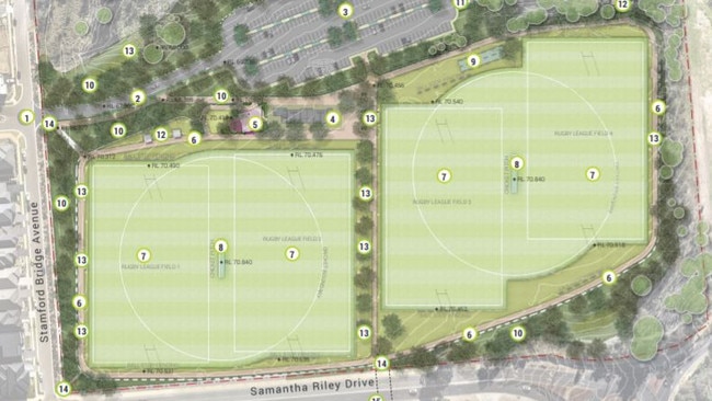 An overview of Samantha Riley Drive Reserve