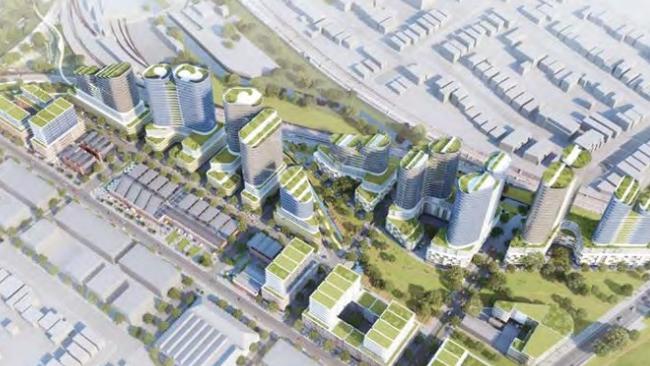 A concept plan of the earlier proposal for the East Carrington Road site in Marrickville.