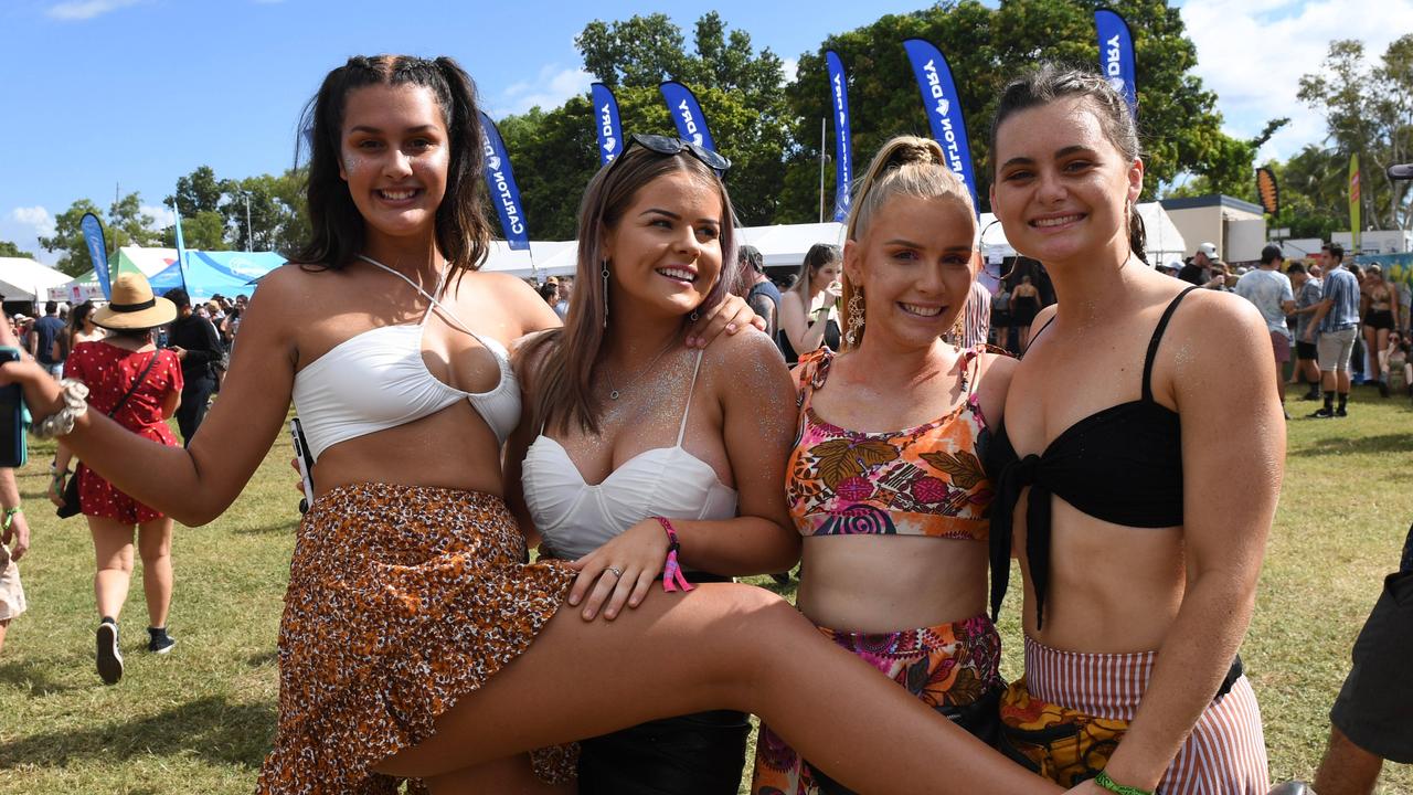 BASSINTHEGRASS 2019,  Elizabeth Stenberg, Ella Muluahil,Ruby Hensler, Alysha Healy.  Pic Katrina Bridgeford.