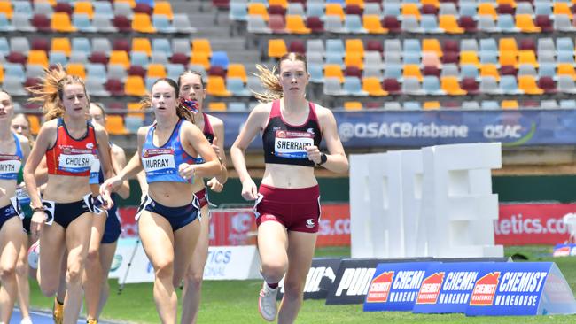 Amelia Sherrard at the Australian All Schools track and field championships in Brisbane. . Picture John Gass