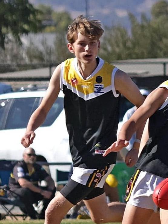 Angle Park player Henry Nau, 17, who was placed in an induced coma after an incident during a football match between Two Wells Football team. Picture: MG Slattery