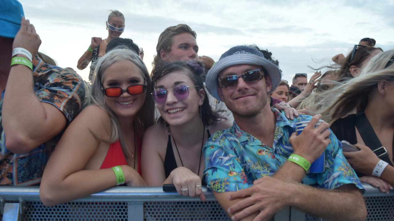 Festival-goers at The Jynx House Amplified music festival in Coolum