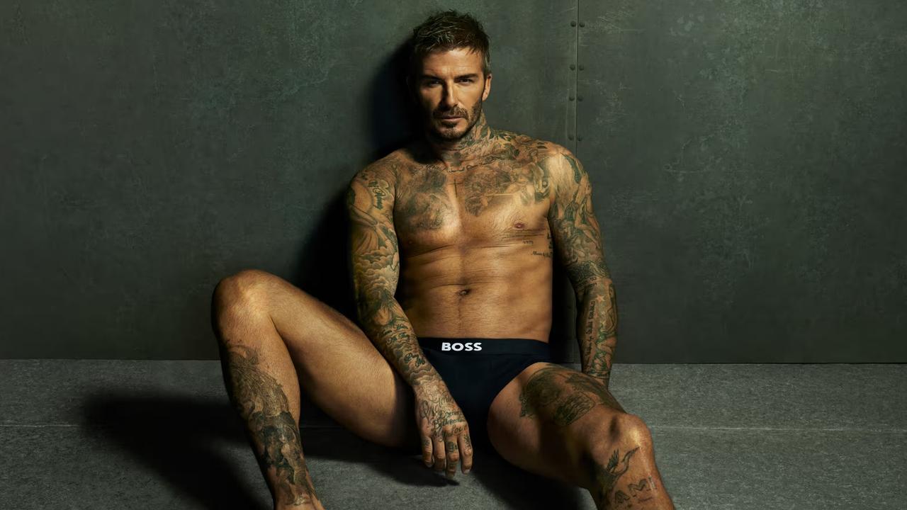 David Beckham shows who’s boss jock, stripping off in racy pics