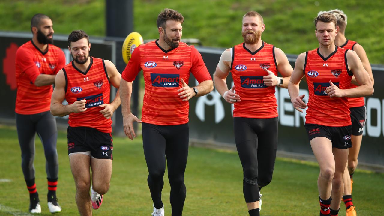 Essendon will resume training on Wednesday after Conor McKenna’s positive test for COVID-19. (Photo by Robert Cianflone/Getty Images via AFL Photos)