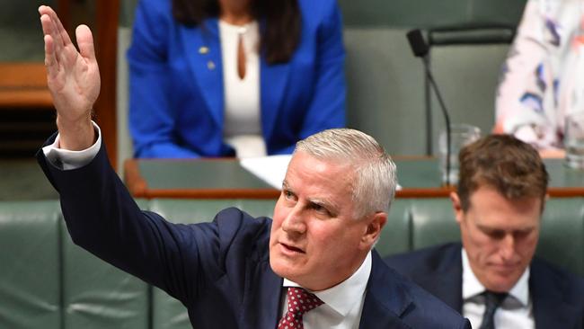 Deputy Prime Minister and Nationals leader Michael McCormack in question time on Monday. Picture: AAP