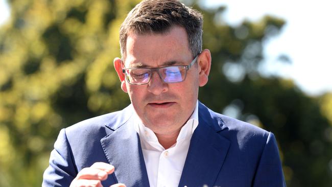 MELBOURNE, AUSTRALIA - NewsWire Photos SEPTEMBER 26, 2023: Victorian Premier Daniel Andrews announces his resignation at Parliament House in Melbourne. Picture: NCA NewsWire / Andrew Henshaw