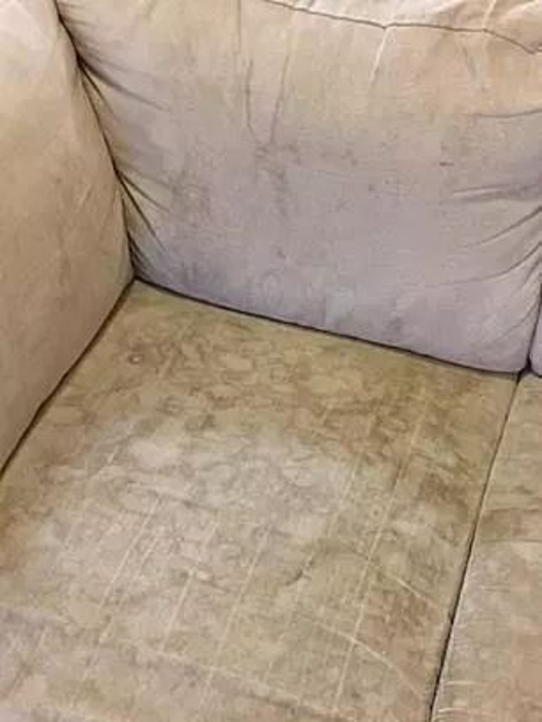 From this grubby couch in need of some serious love. Picture: Mums Who Clean