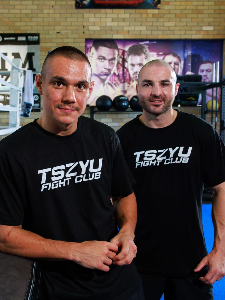 Tszyu will still train at the same gym his dad did, while Camilleri is the new manager and head coach. Picture: Justin Lloyd