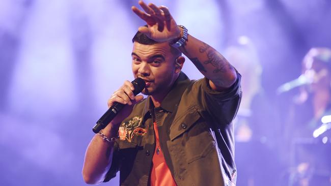 Guy Sebastian performs at the Good Friday Appeal. Picture: Josie Hayden