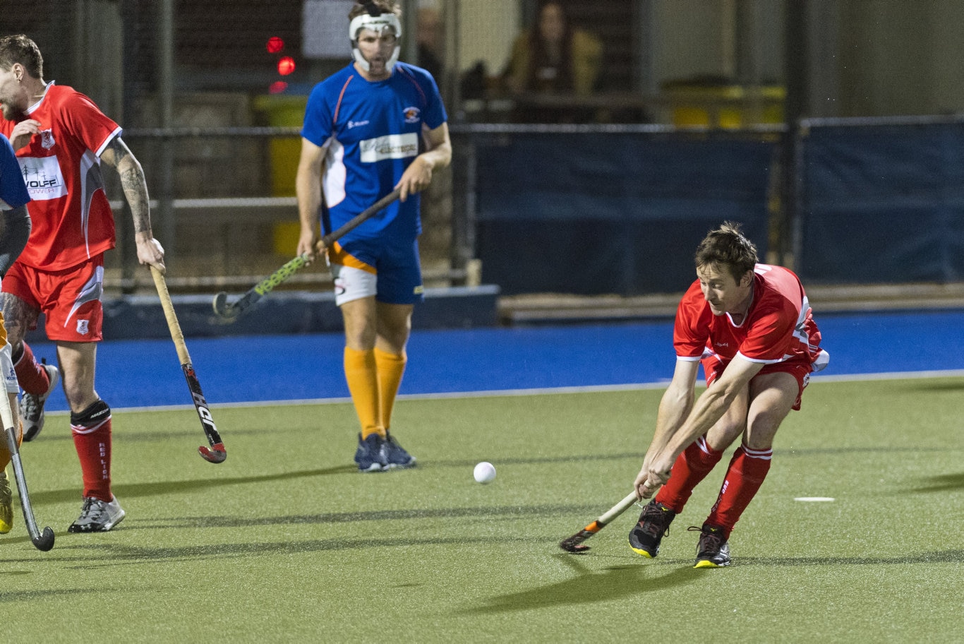 Craig Smith strikes for Red Lion against Newtown in Toowoomba Hockey COVID Cup men round four at Clyde Park, Friday, July 31, 2020. Picture: Kevin Farmer