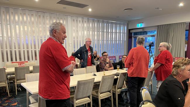 Michael Holland supporters are beginning to fill the room at the results party. Picture: Tom McGann