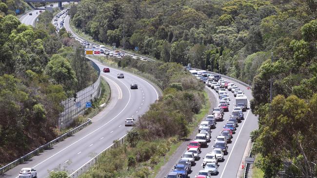 Traffic on the M1 near the Queensland and New South Wales border. Picture: Jason O'Brien