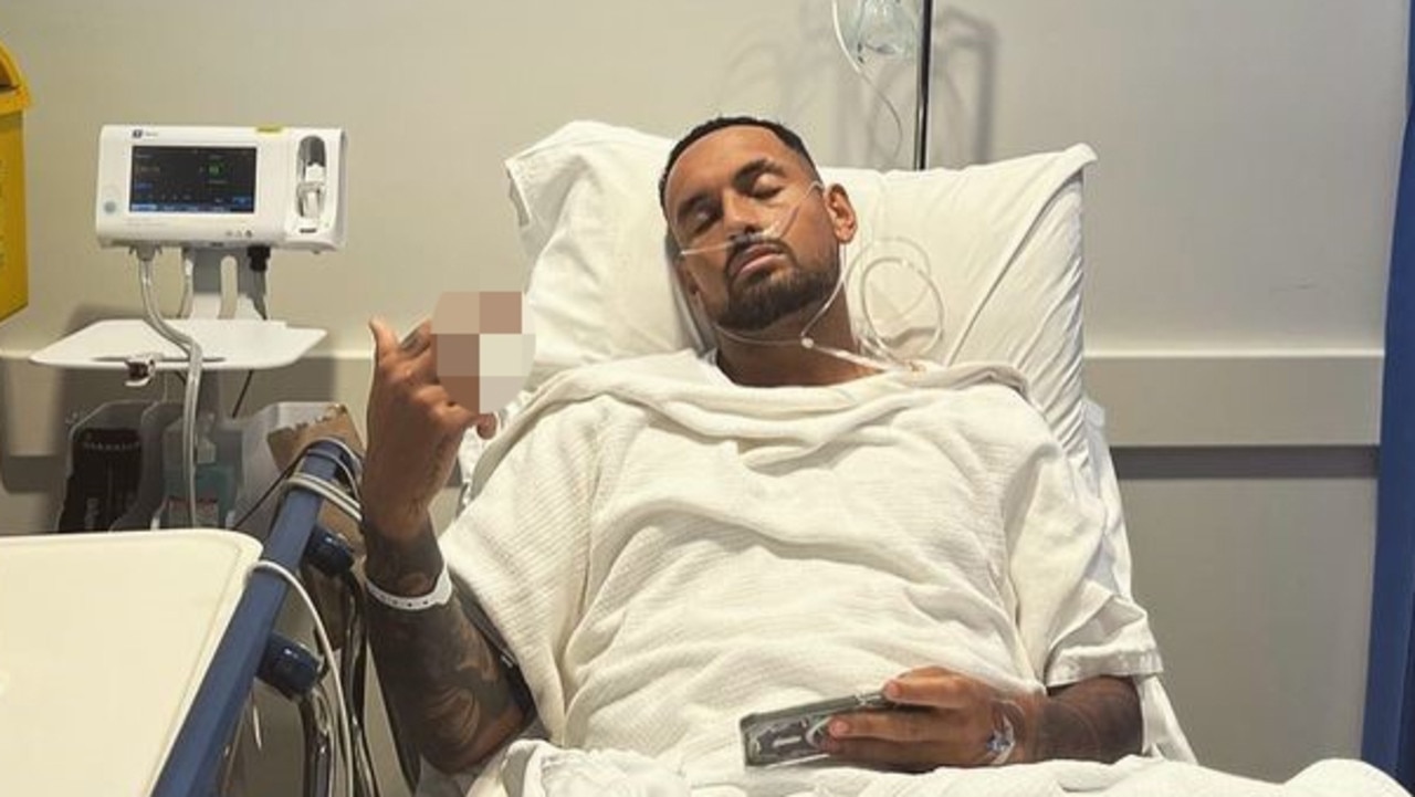 Injuries have been a major issue for Kyrgios, who posted this photo to Instagram after his knee surgery. Picture: Instagram