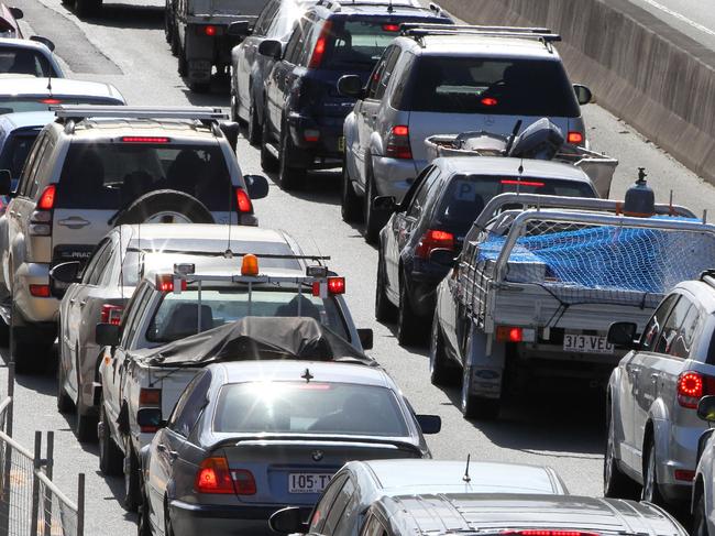 Smith Street has become latest Gold Coast Highway to Hell, with major congestion problems due to road works and the western lanes closed down to only one lane. Picture by Scott Fletcher