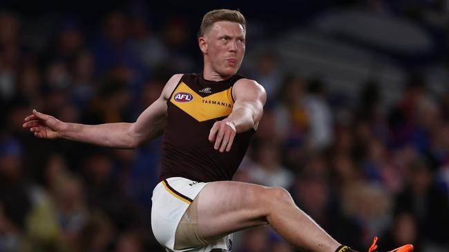 James Sicily has made a bumpy start to life as Hawthorn skipper. Picture: Michael Klein