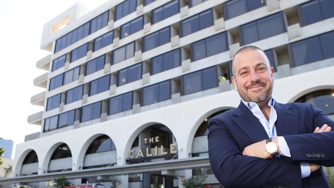 Simon Gloftis, owner of Hellenika restaurant opening early October at the Calile on James St , The Valley. Photo AAP/ Ric Frearson