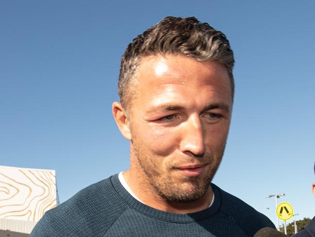 19/08/23. The Daily Telegraph, Sport / News. Heffron, Sydney, NSW, Australia.South Sydney Assistant Coach Sam Burgess leaving the clubs Heffron Centre this morning following the meeting.Picture: Julian Andrews