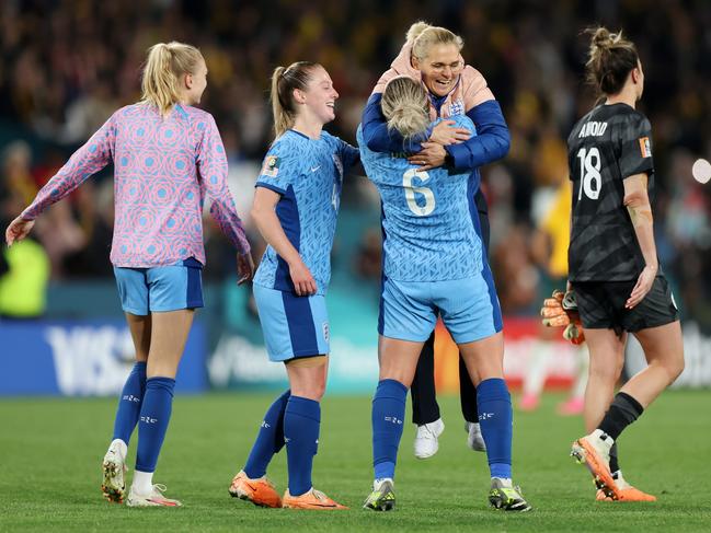 In contrast to Spain, England’s camp is right behind manager Sarina Wiegman. Picture: Catherine Ivill/Getty Images