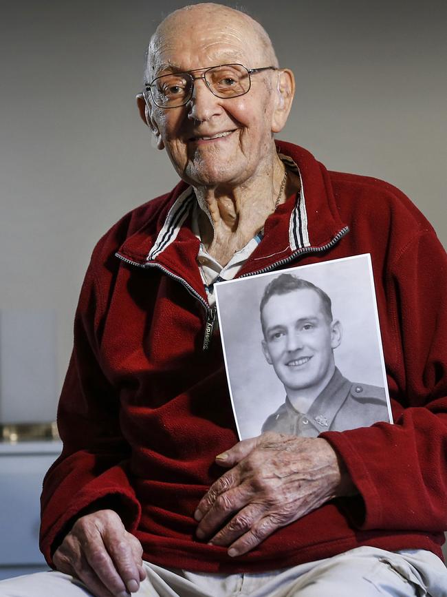 Joe Darley, 99, enlisted at the age of 18. Picture: David Caird