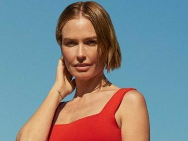 Lara Worthington sparks frenzy for crop top, matching skirt. Picture: Myer