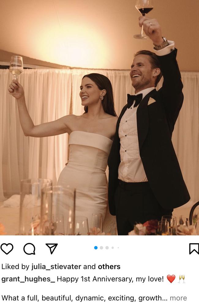 Sophia and Grant celebrated their one year anniversary in July.