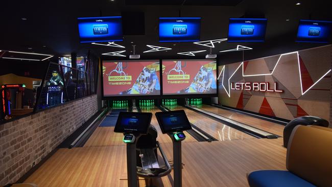 The four lane bowling at Timezone Rockhampton.