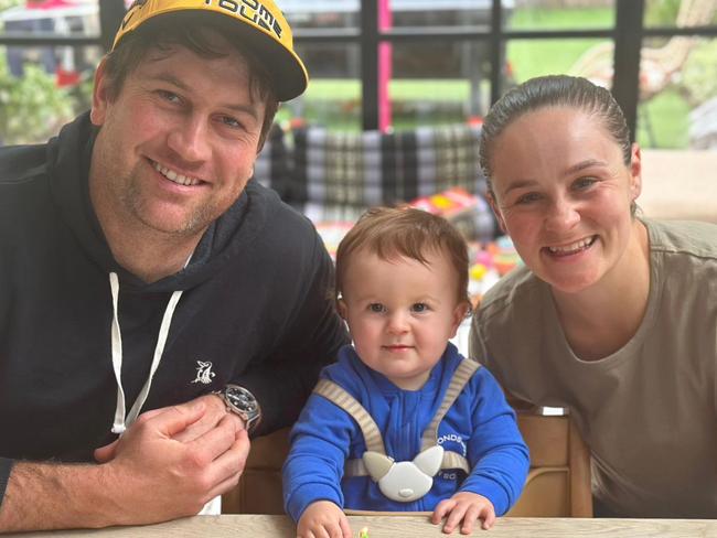 Ash Barty and Garry Kissick posted this of their son Hayden to celebrate his first birthday. Picture: Instagram