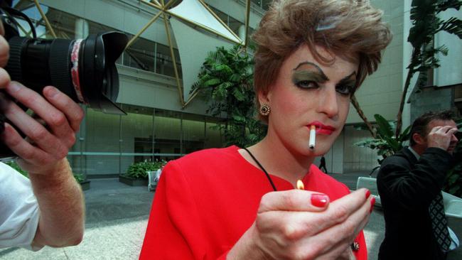 In 1998, Pauline Hanson served the ABC with an injunction to stop them playing drag performer Pauline Pantsdown’s hit ‘I'm a Backdoor Man’. (Pic: supplied)