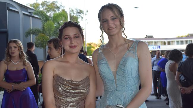 Natalie and Audrey at the Maleny State High School formal on November 16, 2022. Picture: Sam Turner