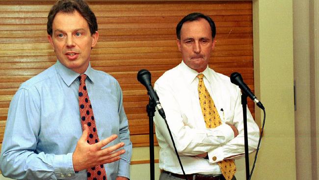 As British Labour leader in 1995, Blair met with then Australian prime minister Paul Keating.