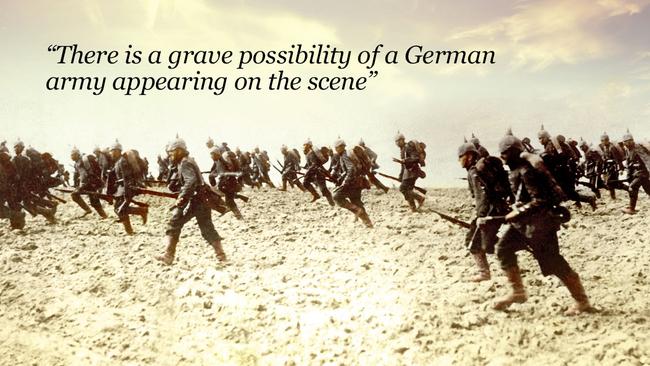 Worse to come ... with changing European alliances, it was feared German reinforcements could soon arrive overland at Gallipoli to help the Turks.