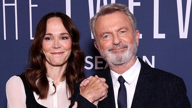 SYDNEY, AUSTRALIA - JULY 08: Frances O'Connor and Sam Neill attend the "The Twelve" Season 2 World Premiere at The Ritz Cinemas on July 08, 2024 in Sydney, Australia. (Photo by Brendon Thorne/Getty Images)