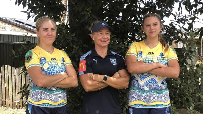 Northern Rivers Titans players, here pictured alongside NSW Women's rugby league coach Kylie Hilder, will be out to top the northern conference this season. Picture: Northern Rivers Titans