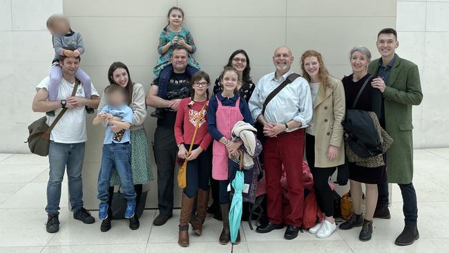 The Randall family gathered before the couple left for Australia. Picture: Supplied.