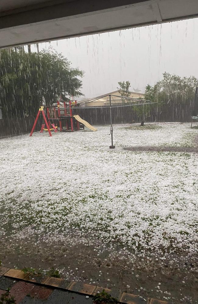 Hail at Granville on the Fraser Coast