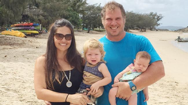 Pumpkin Island owners Laureth and Wayne Rumble with daughters Indy and Haven. File photo from 2017.