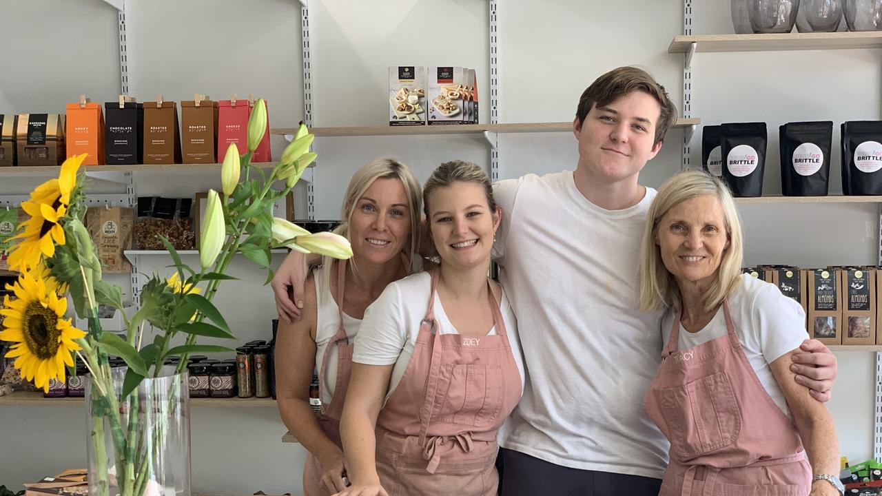 Florist Hope Callander (far left) stands with her team at her shop on Wood Street. She moved into the Mackay CBD 14 months ago. Picture: Duncan Evans