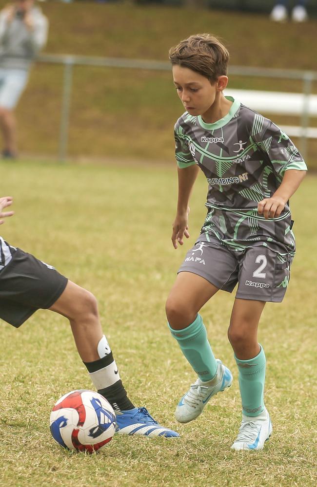 U/12 Football NT (Green Socks) V the FB 9 Academy in the Premier Invitational Football Carnival at Nerang. Picture: Glenn Campbell