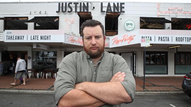 Residents and some business owners are fed up with the changes in Burleigh – with drug bags, syringes, vomit and rubbish on the streets and bloody brawls on a regular basis. Justin Lane General Manager John Hall is among them. Picture: Glenn Hampson