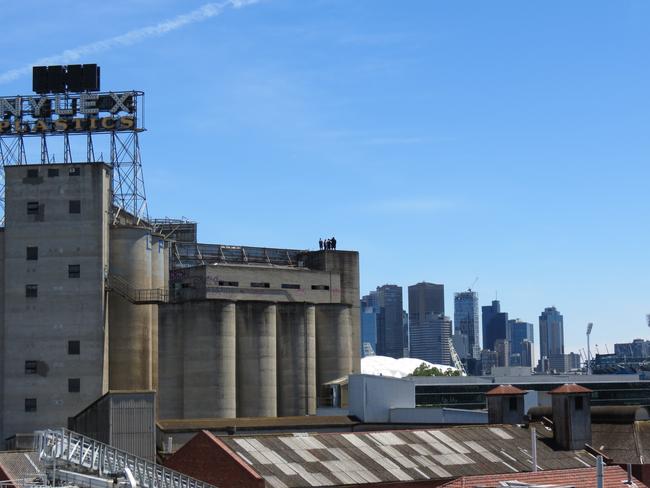 The thrillseekers taking their lives into their hands on the Nylex silos.