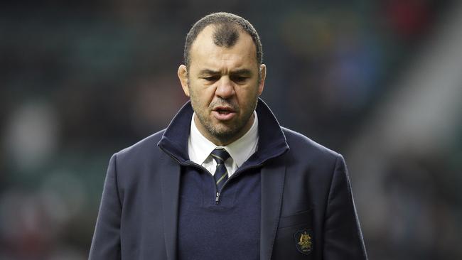 Michael Cheika will coach the Wallabies through to next year’s World Cup. Picture: AP