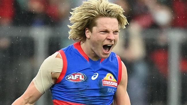 Cody Weightman kicked four. Photo by Steve Bell/AFL Photos/via Getty Images