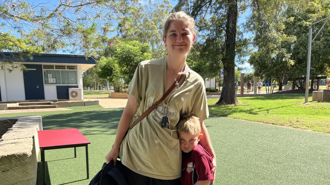 Keith Spicer, with Shanai Spicer. Taabinga State School on January 28, 2025.